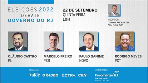 Debate Candidatos Ao Governo Do Rio YouTube