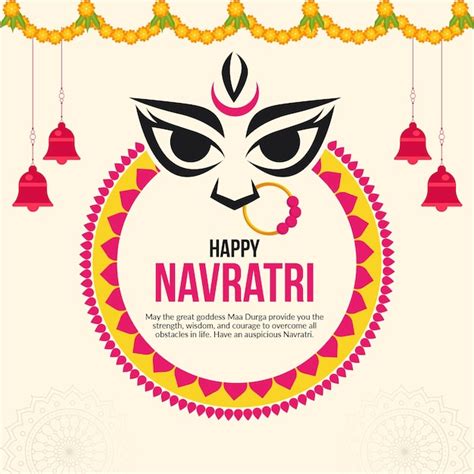 Premium Vector Banner Design Of Happy Navratri Indian Hindu Festival