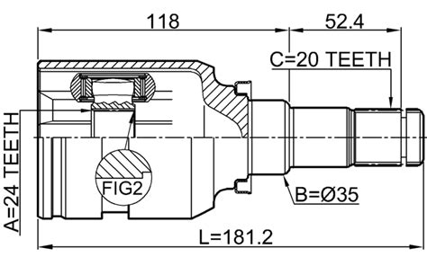 Inner Cv Joint Left X X Febest Zre Lh Oem D For