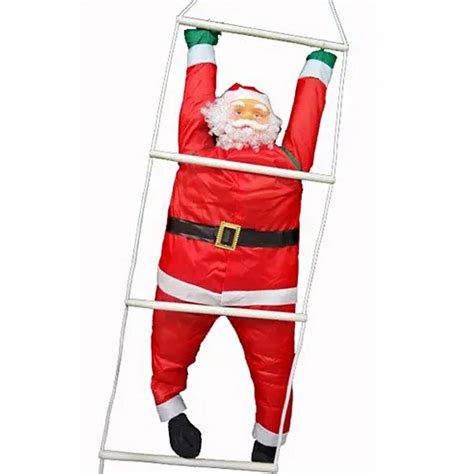 Papai Noel Escada Natal Escalador Enfeite Natalino Decoracao Casa