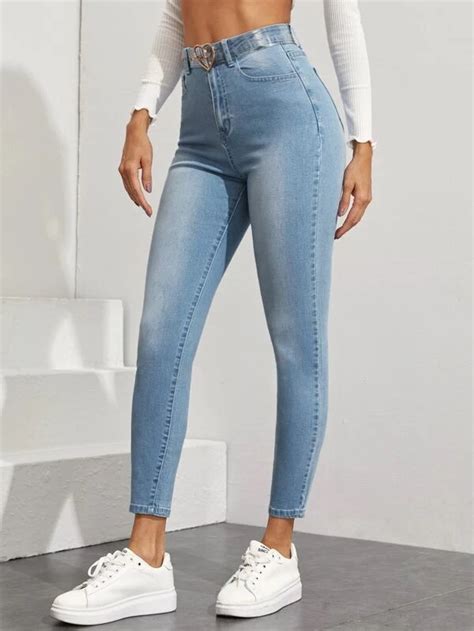 Stonewash Skinny Jeans Without Belt Artofit