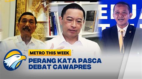 Pasca Debat Cawapres Luhut Dan Bahlil Kompak Serang Thomas Lembong