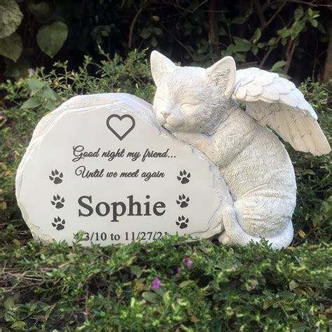 Amazon Claratut Personalized Cat Angel Pet Memorial Grave Marker