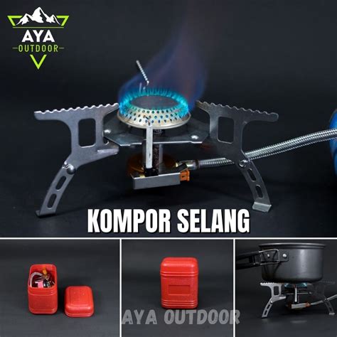 Jual Kompor Camping Gas Portable Selang Wss Canister Alat Masak