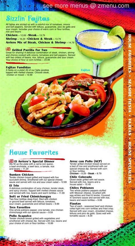 Online Menu Of El Arriero Mexican Bar Grill Restaurant Kokomo