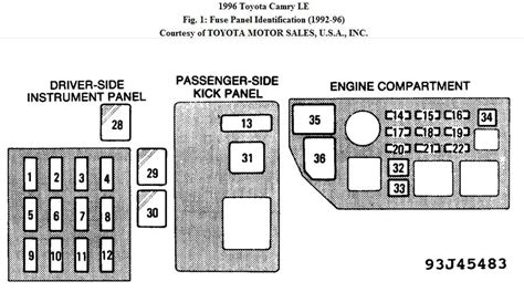 Qanda Toyota Camry Fuse Box Diagrams 1990 1989 2009 98 1996