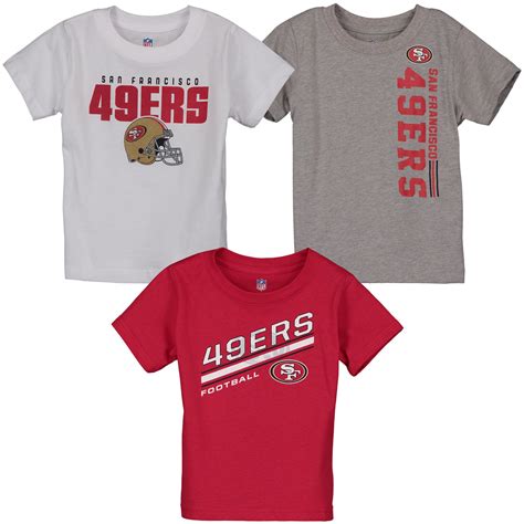 Toddler Scarlet/Gray San Francisco 49ers 3-Pack T-Shirt