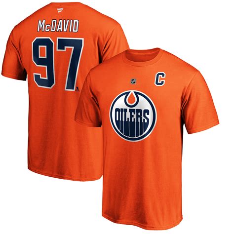 Men's Edmonton Oilers Connor McDavid Fanatics Branded Orange Logo ...