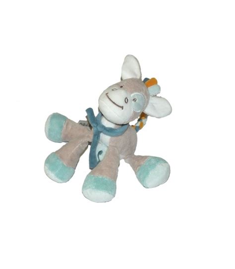 Doudou Musical Ane Cheval Gris Bleu Nattou Tim Et Tiloo 15 Cm Chez Vous