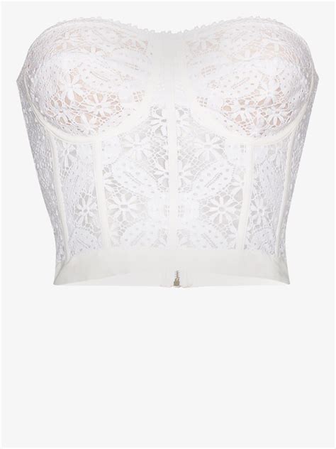 Alexander Mcqueen Lace Corset Top Browns