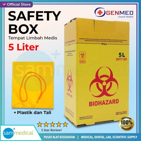 Jual Genmed Safety Box Liter Tali Tempat Limbah Medis Tempat