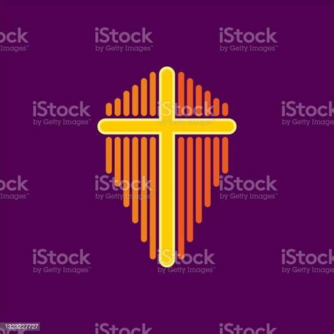 Church Logo Christian Symbols Cross Of The Lord And Savior Jesus Christ Stock Illustration