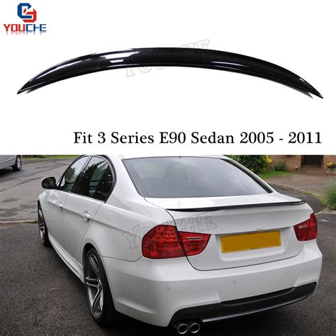 E90 Carbon Fiber Rear Spoiler Trunk Wing For Bmw E90 M3 4 Door Sedan 2005 2011 316i 318i 320i