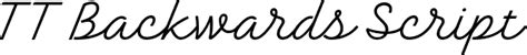 Tt Backwards Script Trl Bold Font