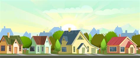 Desenhos De Cidades Pequenas - Cidade Pequena Dos Desenhos Animados Ilustrações, Vetores E Clipart De ...