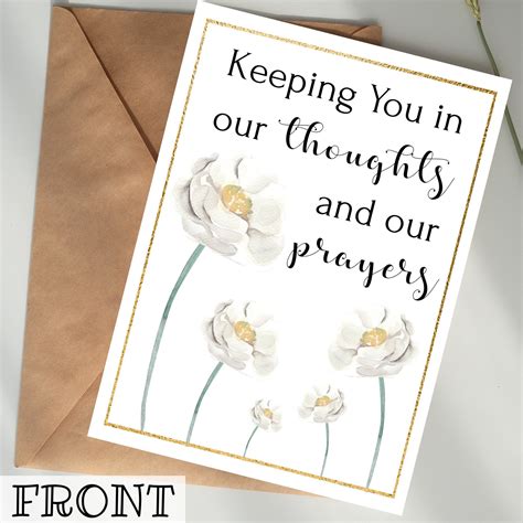 Keeping You In our Thoughts and Prayers DIGITAL DOWNLOAD | Etsy