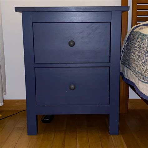 2x Ikea Hemnes Bedside Tables Blue Furniture And Home Living