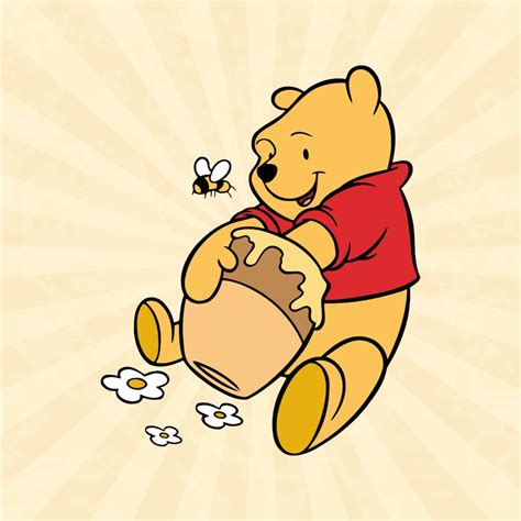 Winnie the Pooh With Honey Svg, Winnie the Pooh Svg, Vinyl Cut File ...