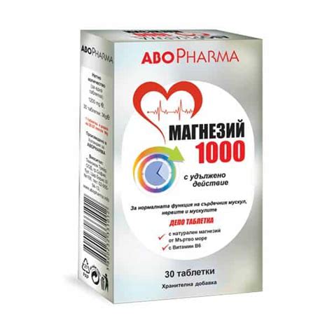 Magnesium 1000 Magnesium citrate + Magnesium oxide + Vitamin B6 ...