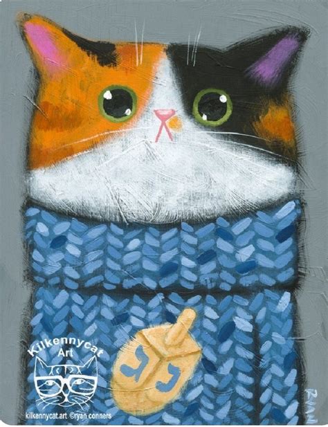 Pin By Mia Moore On RC Winter Christmas Cat Art Cat Painting Art