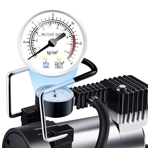 12v Dc Air Compressor Tire Inflator With Gauge 150 Psi Portable Air Pump For Car Tires Trucks