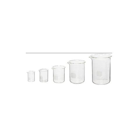 Beaker 100ml Low Form Borosilicate Glass With Spout Graduated