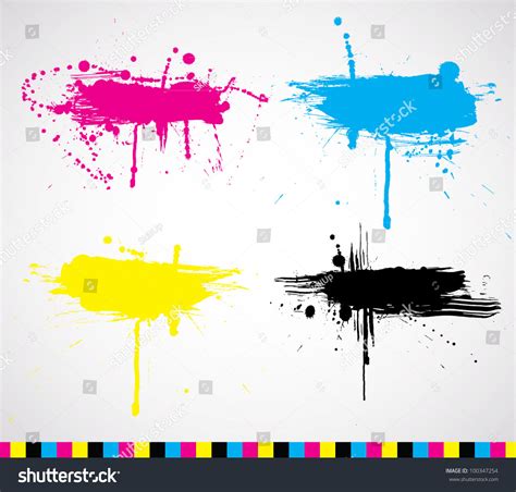 Vector Cmyk Ink Splash Banners 100347254 Shutterstock