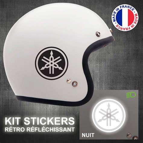 Autocollant Yamaha Réfléchissant Stickers Casque Moto