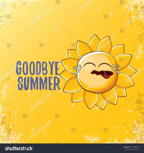 Vector Goodbye Summer Vector Concept Illustration Stock Vector Royalty Free 1135588097