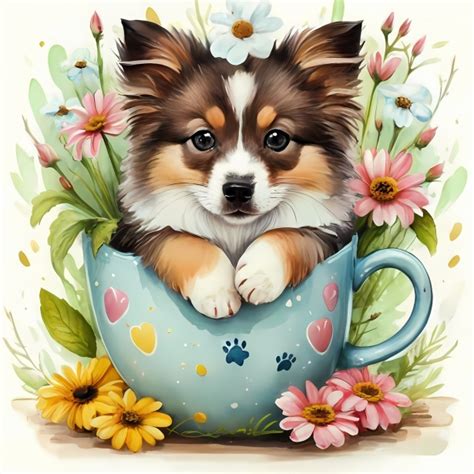 Illustration Of Cute Puppy Free Stock Photo - Public Domain Pictures