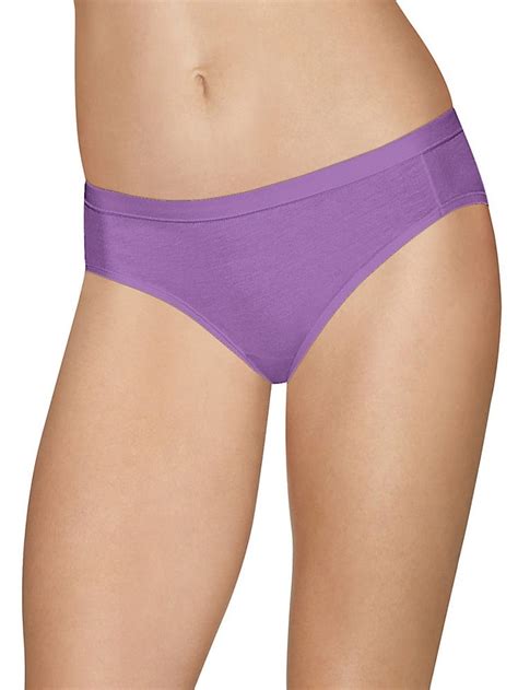 Hanes Hanes Ultimate Women S Cotton Stretch ComfortSoft Waistband Bikini Underwear Pack
