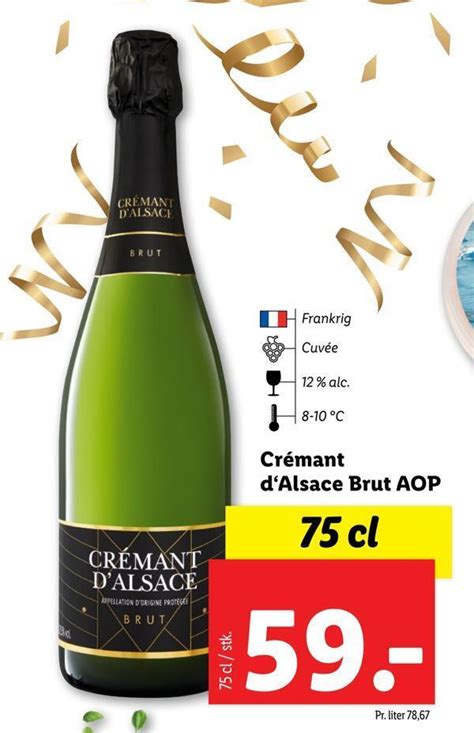 Crémant dalsace brut aop tilbud hos Lidl