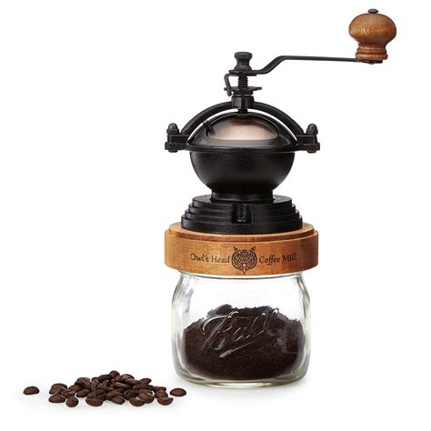 Manual Coffee Bean Grinder With Ceramic Conical Burr Mill 2 Glass Jars