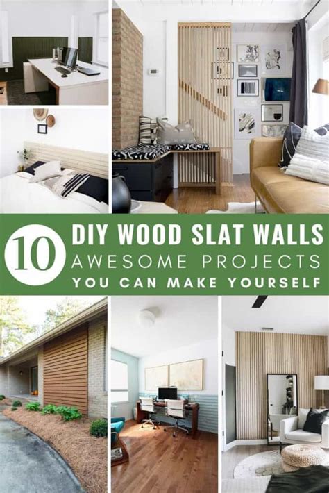 10 Easy Diy Wood Slat Wall Ideas To Try Wood Wall Headboard Wood Slat