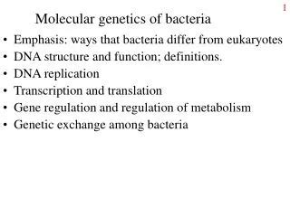 PPT Molecular Genetics Of Bacteria PowerPoint Presentation Free