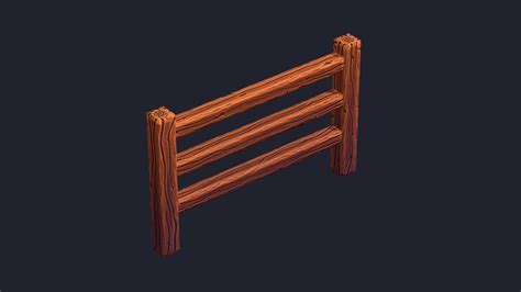 Stylized Wooden Fence 3d Model By Roman Khairov Romankhairov