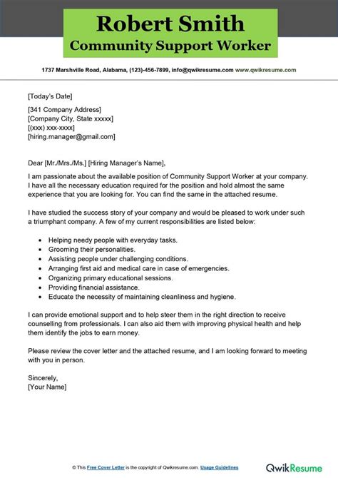 Disability Support Worker Cover Letter Examples Qwikresume Keski