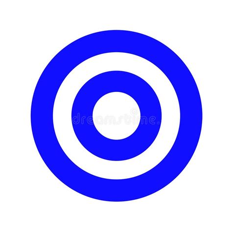 Blue Round Symbol Isolated On White Circle Icon Blue For Shooting