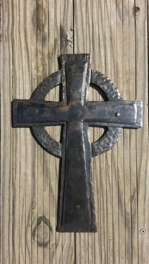 Celtic Cross Hand Hammered By Blacksmith Iron Cross