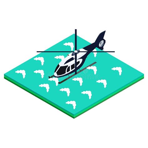 Helicopter Landing on Water Stock Vector - Illustration of splashdown ...