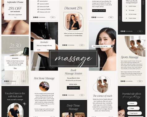 Canva Massage Template Massage Therapy Social Media Templates Massage