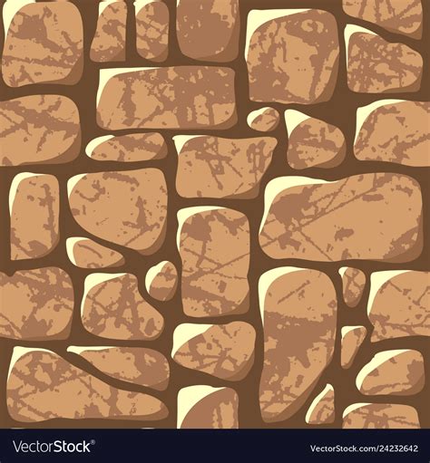 Seamless Pattern Cobblestone Pavement Royalty Free Vector