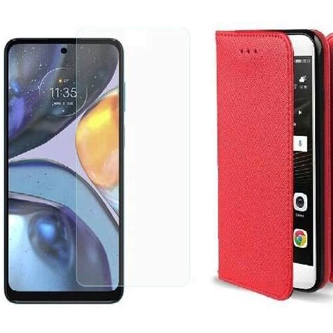 Coque pour Motorola Moto E13 rouge Verre trempé Etui Housse