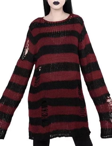 Kurt Cobain Red And Black Striped Sweater