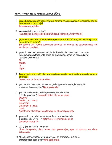 Pregutero Do Parcial Animacion D Lomoar Cpsd Preguntero