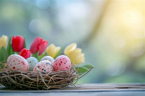 Happy Easter Card Eggs Sunrise Serenity Basket White Shopping Bunny