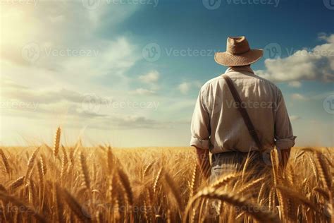 Standing in a Golden Wheat Field. enerated By Ai. 29505514 Stock Photo ...