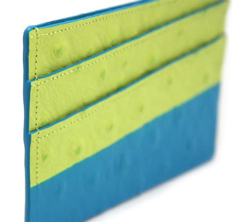 Green Ostrich Cardholder - Striiiipes