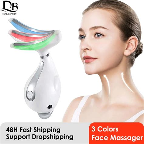 Pin On Mk Color Led Photon Neck Massager Vibration Anti Wrinkle