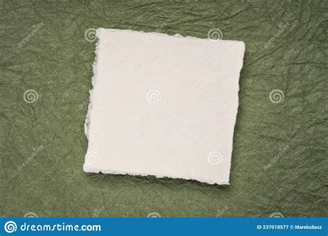 Sheet Of White Khadi Rag Paper Stock Image Image Of Handmade Green